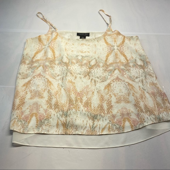 Rachel Zoe Neutral Snake Python Print Strappy Flowy Tank Top Size Medium - Picture 6 of 15
